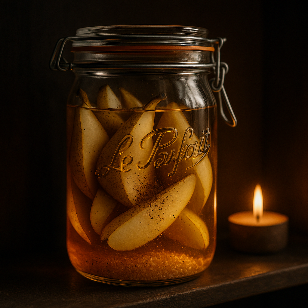 Rhum arrangé poire Williams, gousse de tonka & sucre de canne blond