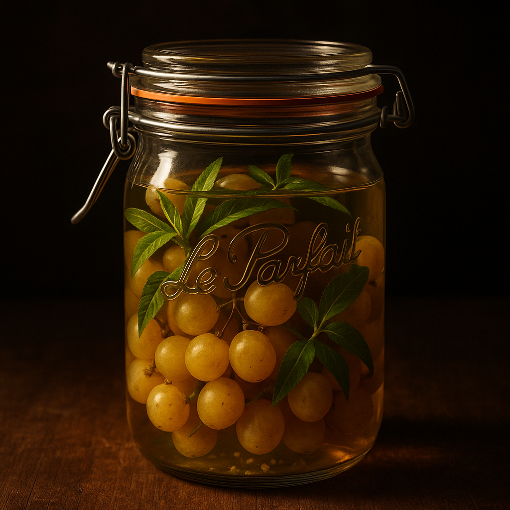 Rhum arrangé raisin muscat, verveine & grain de sel