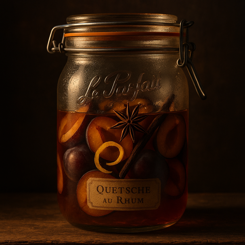 Rhum arrangé prune quetsche, badiane fumée & zeste de yuzu