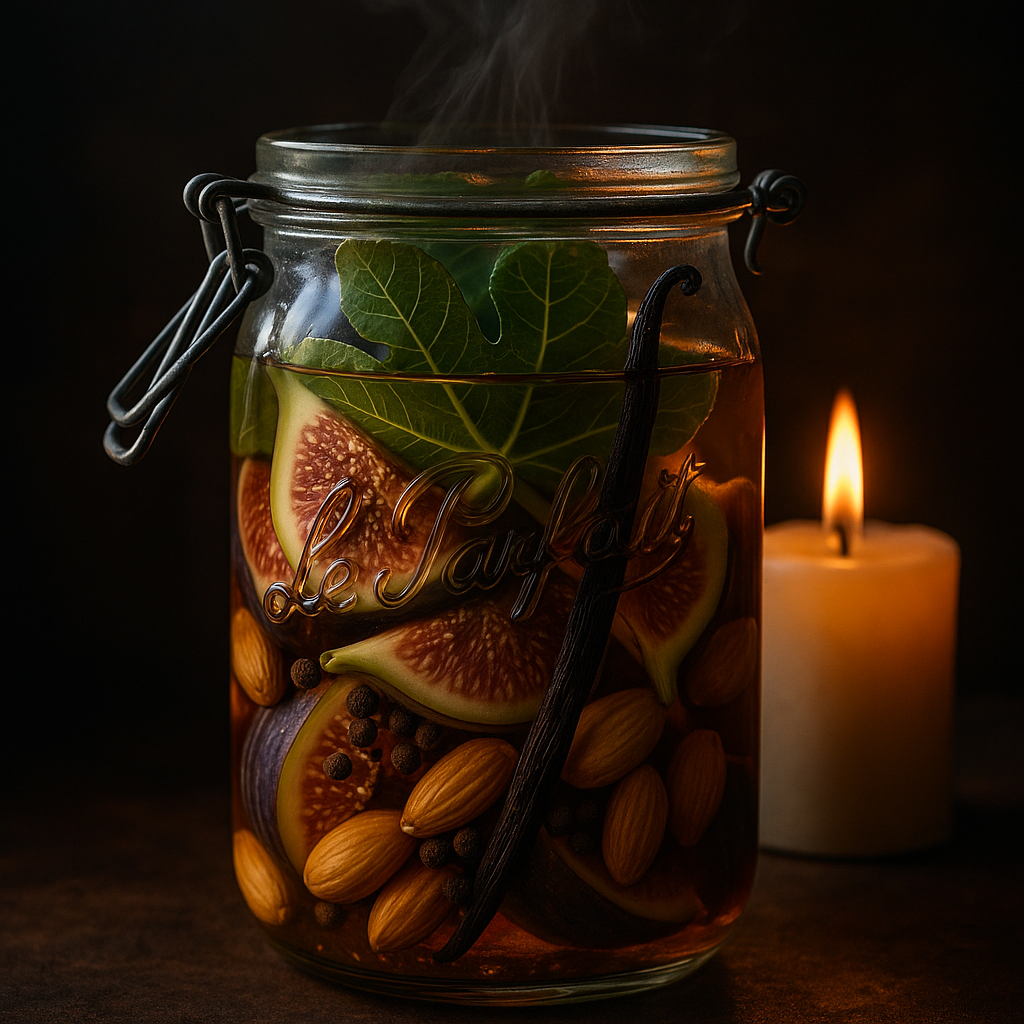 Rhum arrangé figue noire, feuille de figuier & poivre maniguette
